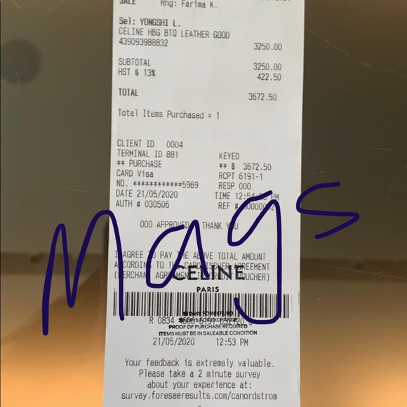 *SOLD * $1700 Authentic Celine mini nano luggage tote mineral calfskin - Picture 5 of 9
